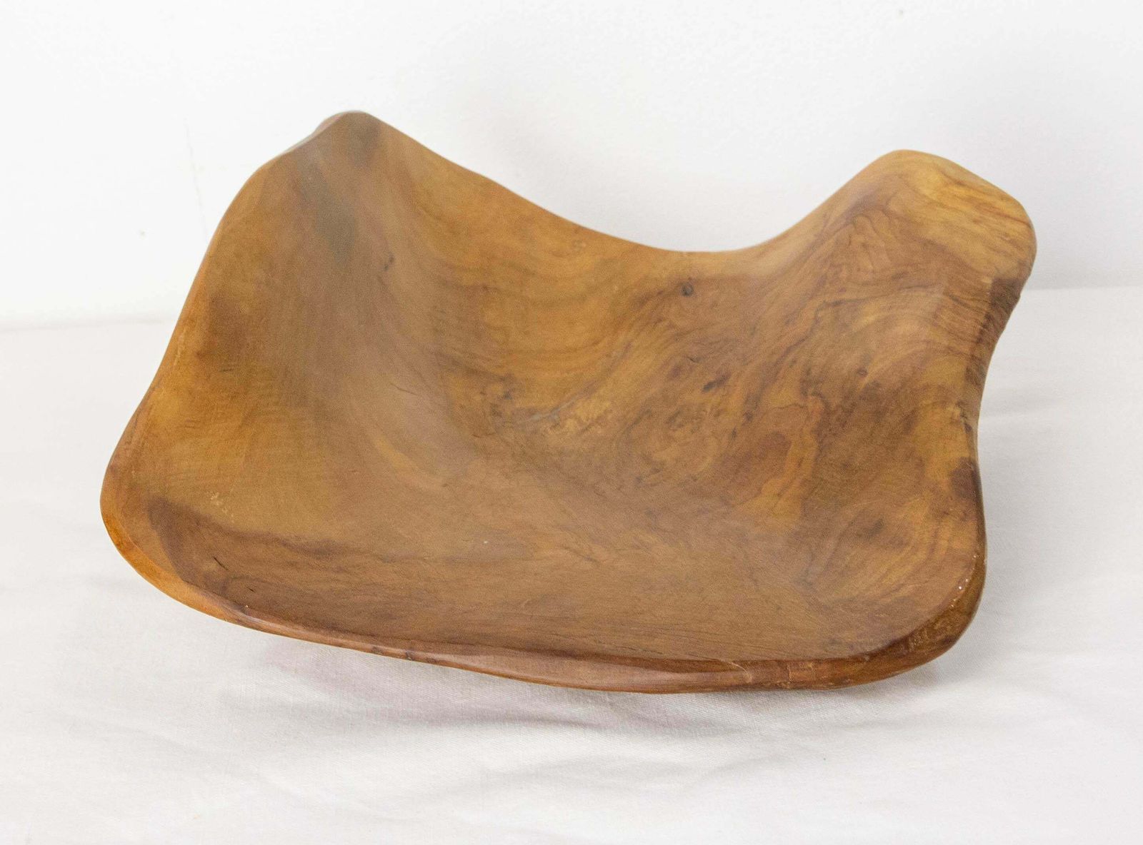 French Olive Wood Sculpture Flying Goose & Vide Poche Reversible Objet, C 1970 photo buy