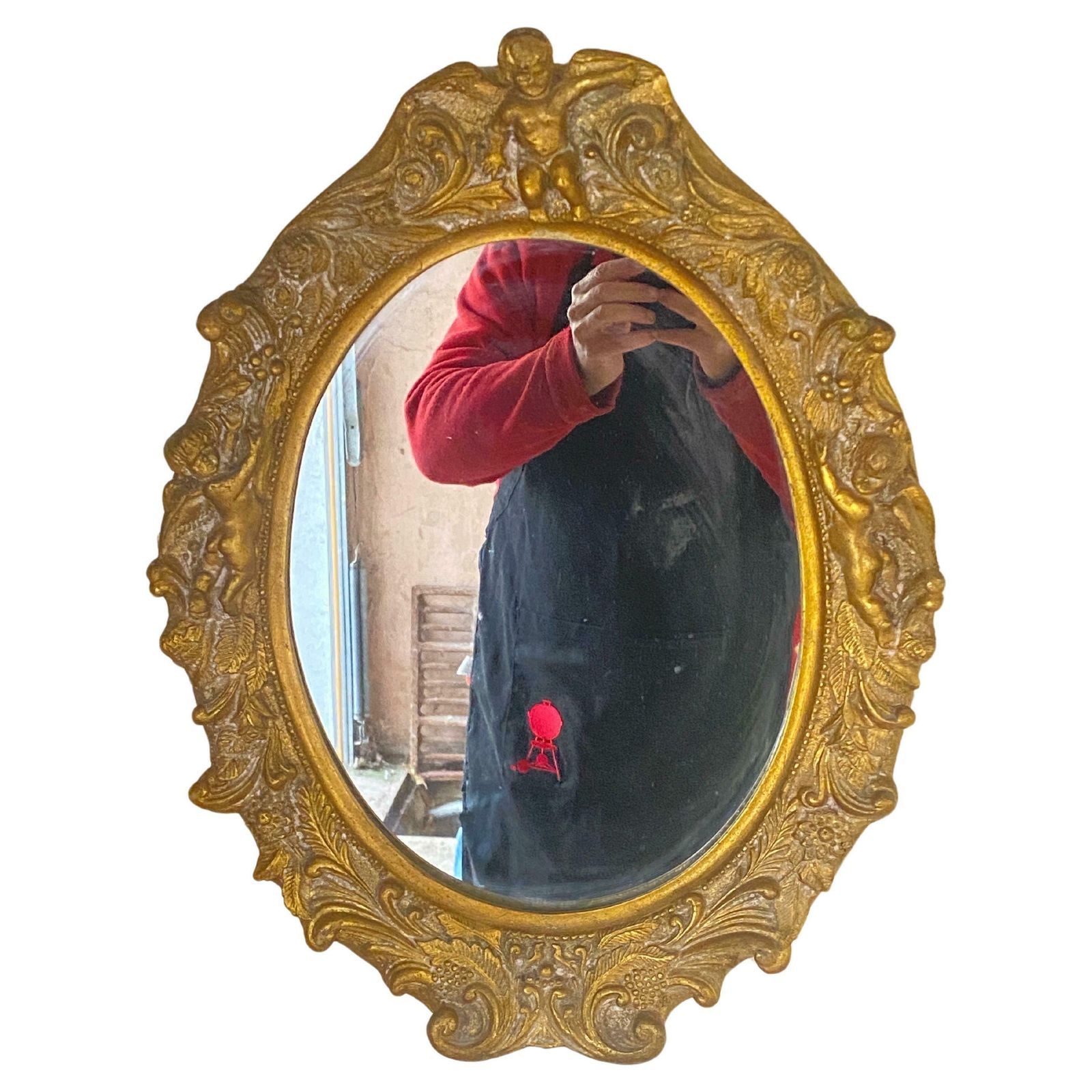 Gilt Mirrors In Resin Old Gilt Patina Style, 20th Century Set Of 2 photo furniture