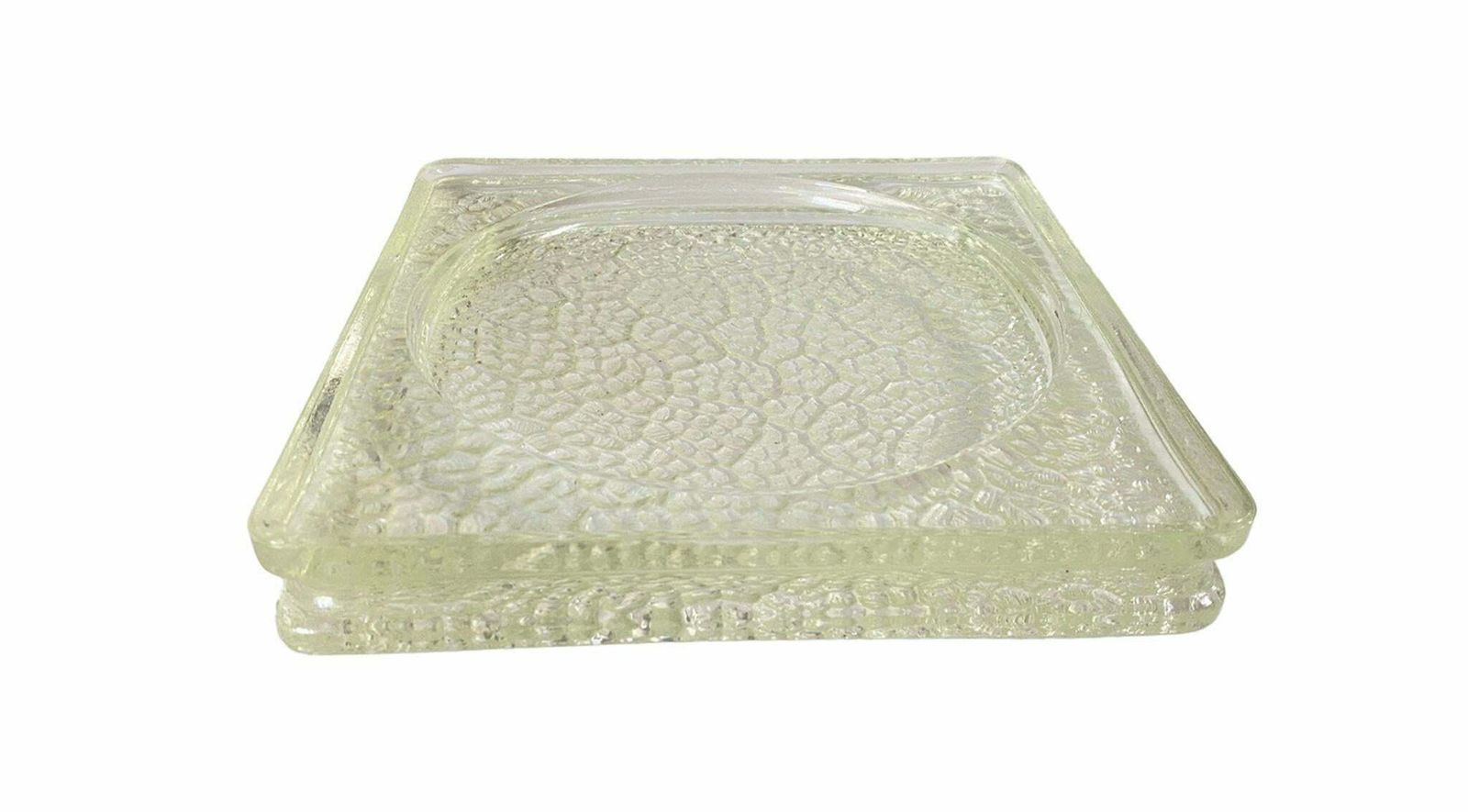 Large Vide Poche Or Ashtray In Glass, Geometrical Patterns France, Circa 1970 photo 472.0