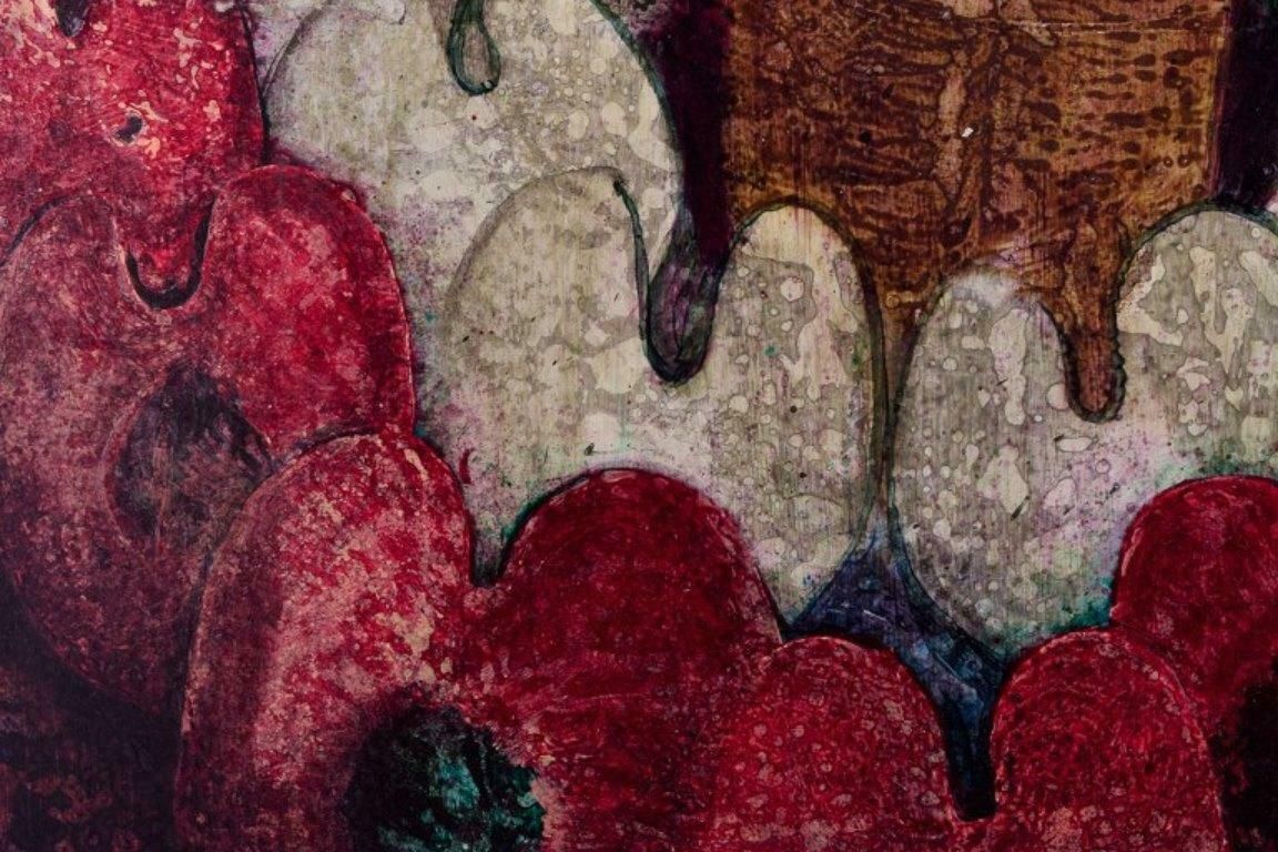 Torsten Hult, Listed Swedish Artist. Oil On Board. Abstract Composition. photo 453.0