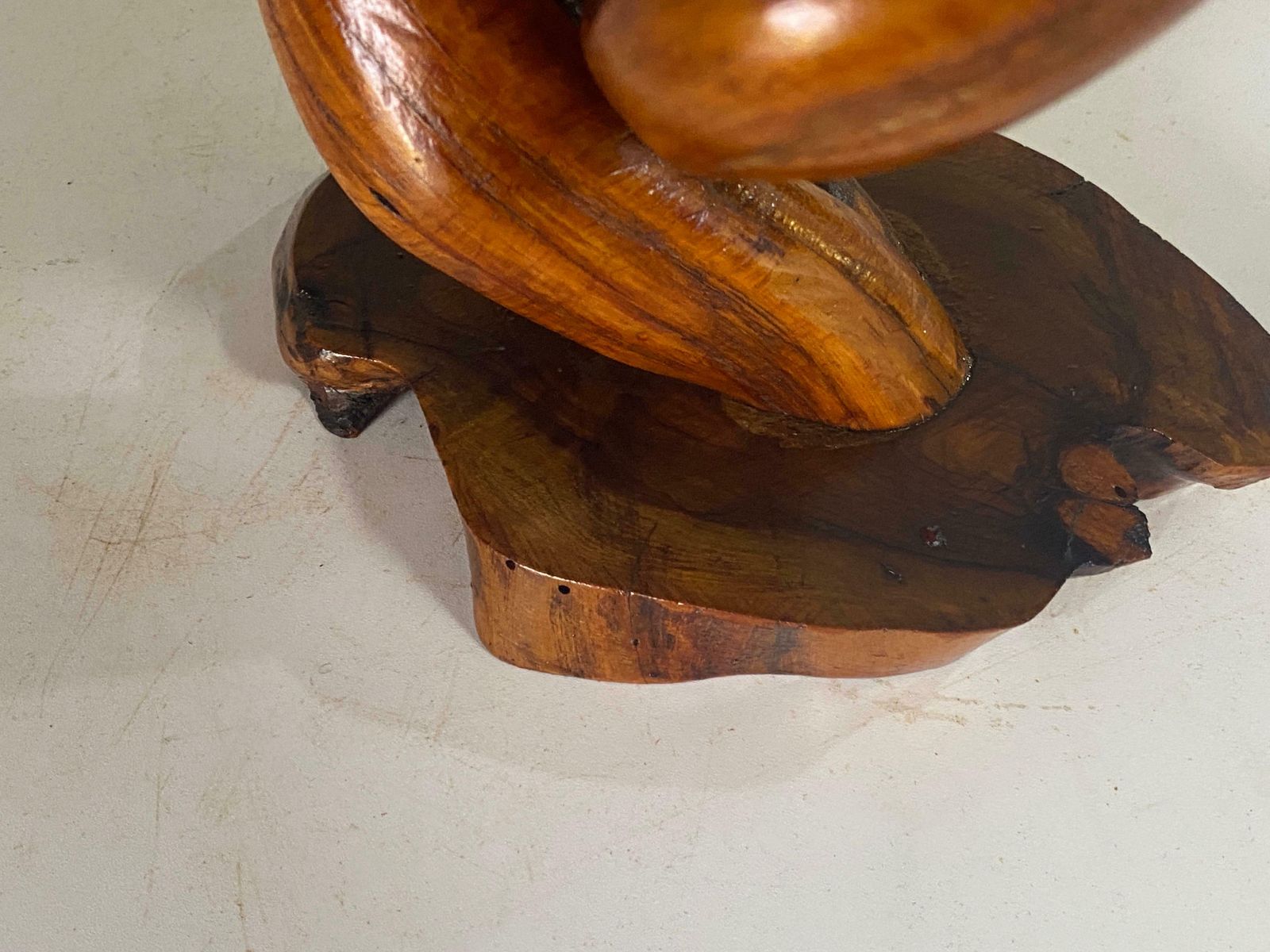 Art Wood Abstract Sculpture In Brown Color Free Form, France, 1960 photo