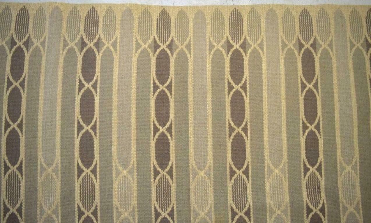 Rölakan, Sweden. Large Handwoven Wool Carpet. Modernist Design. photo buy