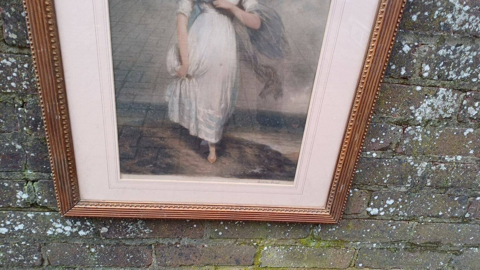 Large Top Quality Vintage Original Signed Norman Hirst Print Of A Fine Lady. photo vinterior