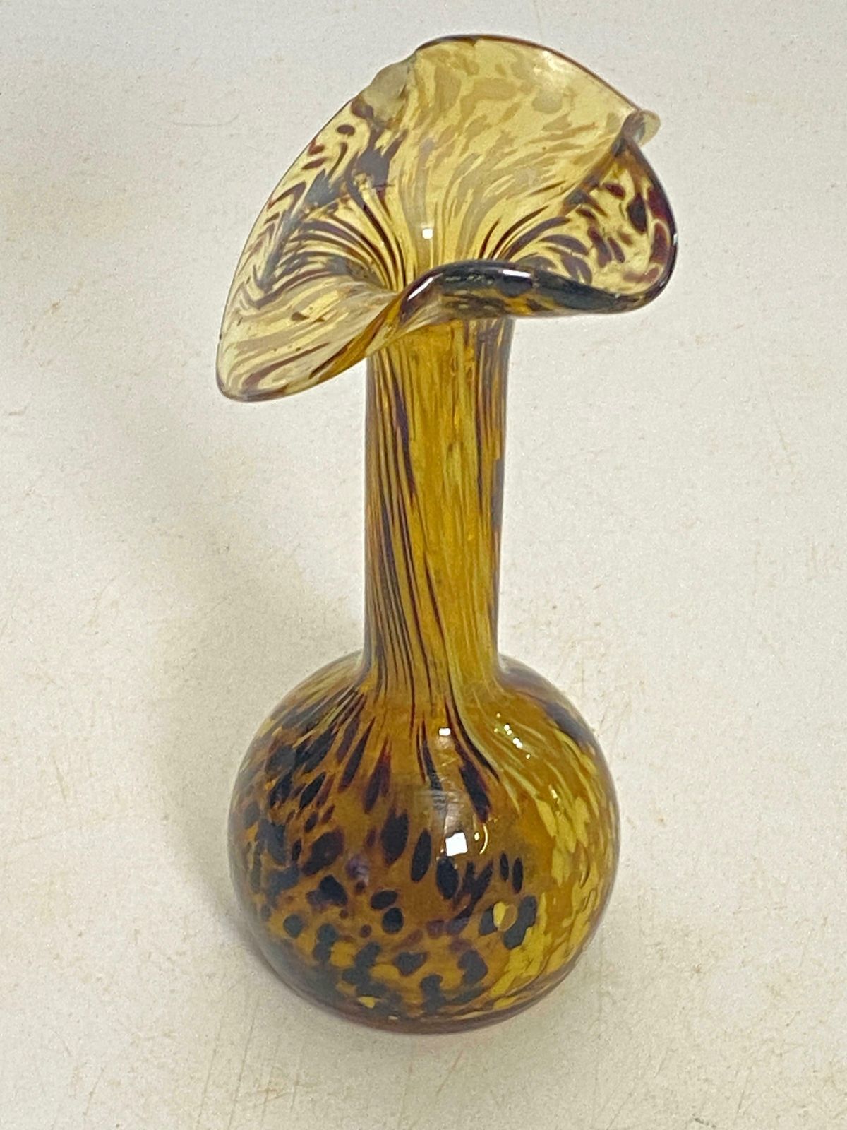 Vetro Soffiato Glass Vase 1970 Yellow Color Very Light In The Style Of Venini photo 284.0