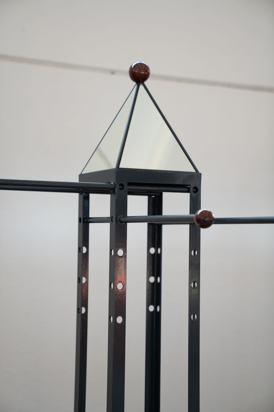 photo buy Wood And Brass Coat Rack, Set Of 4, 1970s
