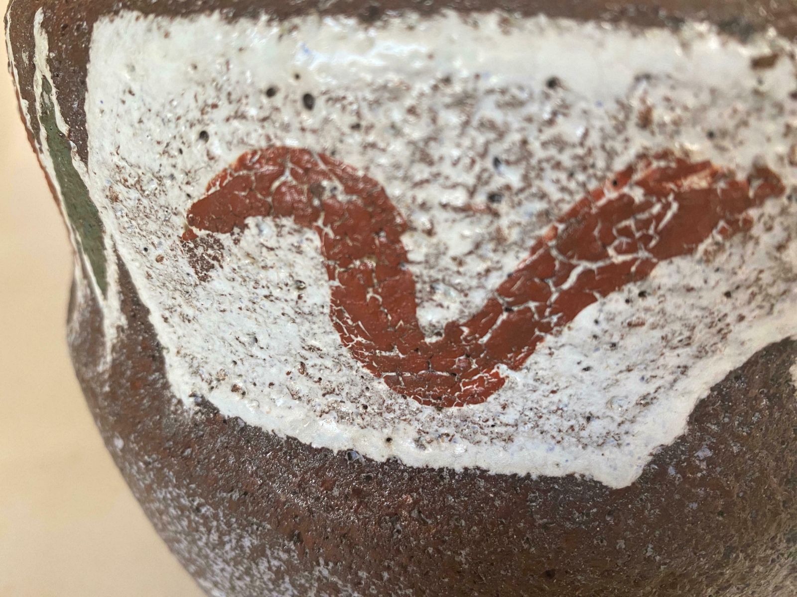 Stoneware Pottery Pot Or Vase With Amazing Glaze 20th Century Rustic photo buy