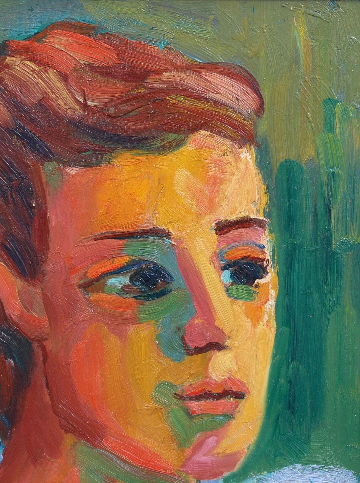'Portrait Of A Young Woman' By Anna Costa (Circa 1960s) photo vinterior