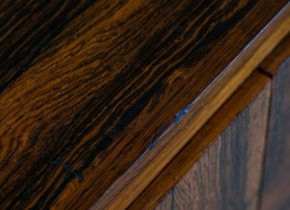 Furniture Mid Century Danish Rosewood Credenza By Arne Hovmand Olsen For Mogens Kold Møbelfabrik, 1960s photo