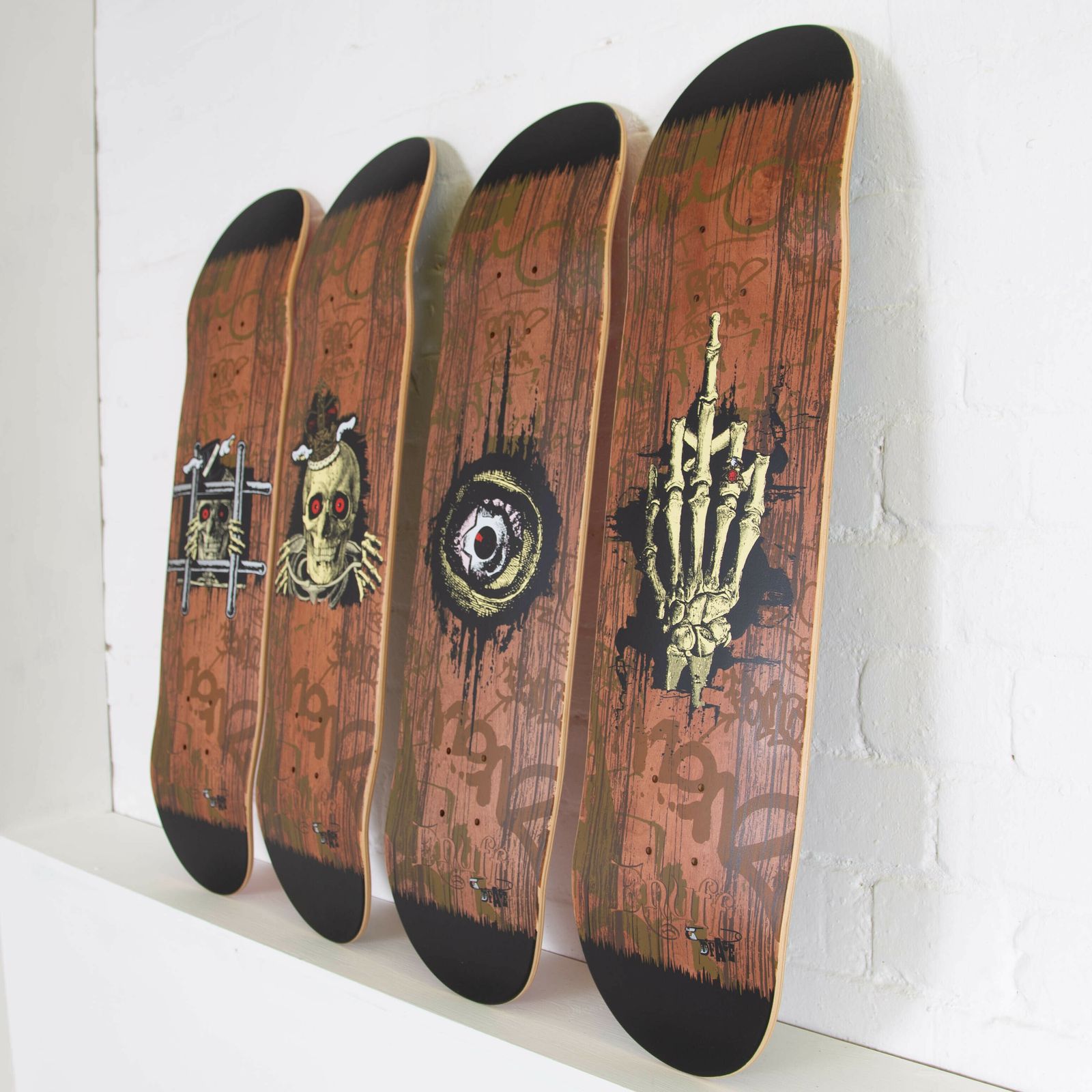 D*Face X Enuff Skateboards Full Set Of 4 Ltd Edition 200 Sets