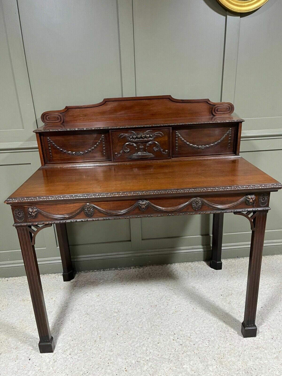 photo furniture Antique Sideboard Stamped H Samuel 1880’s Carved Mahogany Design By J Linnell   Rare Item!!
