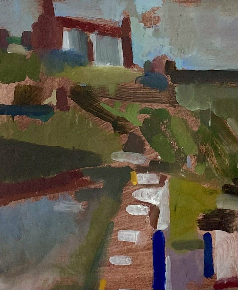 Michael Upton, British (1938 2002), Landscape, Oil On Board photo for sale