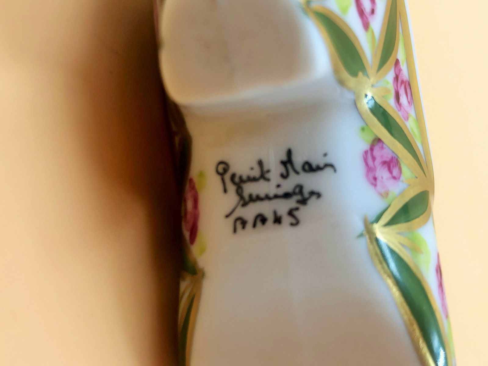 Limoges Porcelain France Porcelain Shoe / Boot Shaped Trinket / Jewelry Box. photo vintage