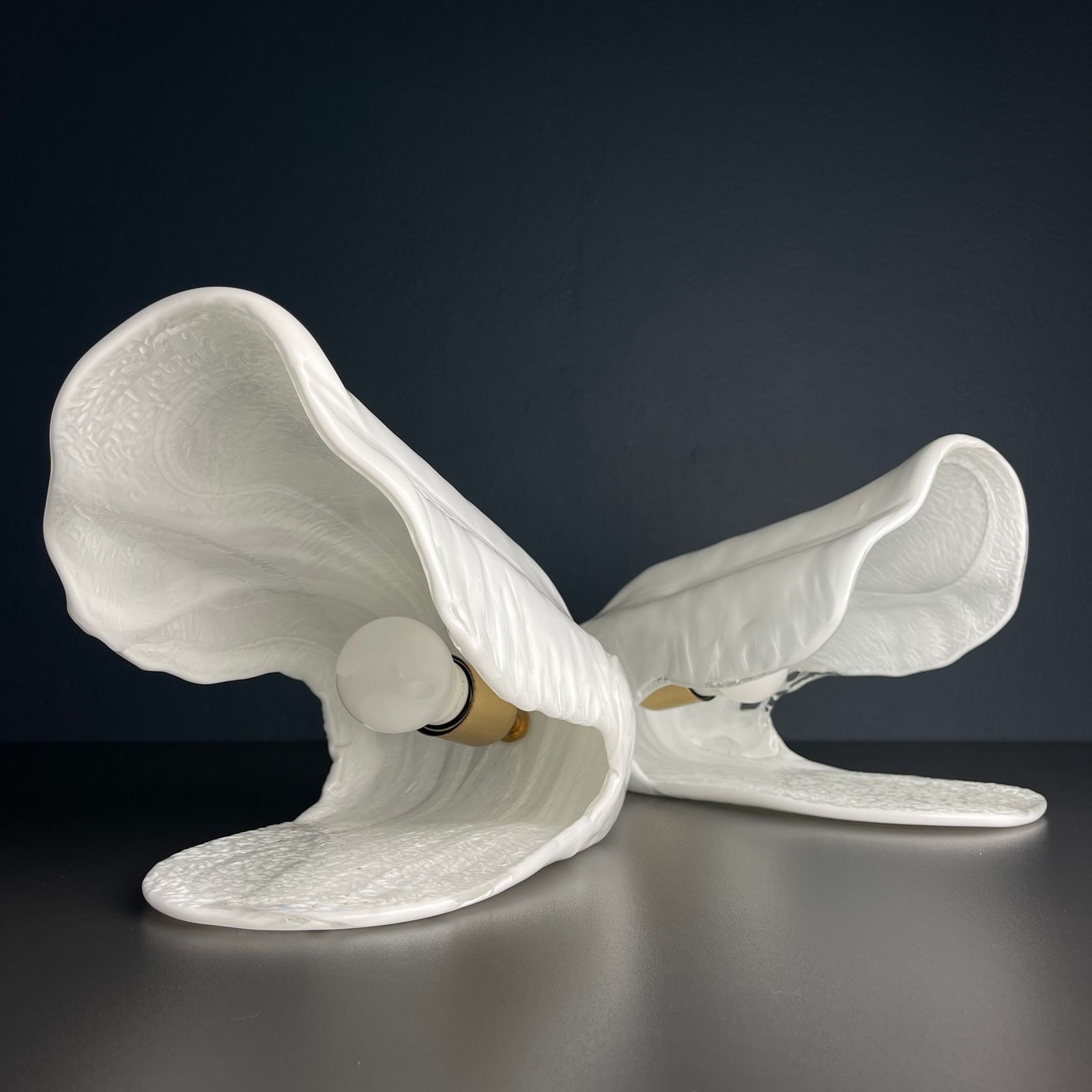 Oyster Murano Table Lamp By La Murrina Italy 1970s Set Of 2 photo for sale