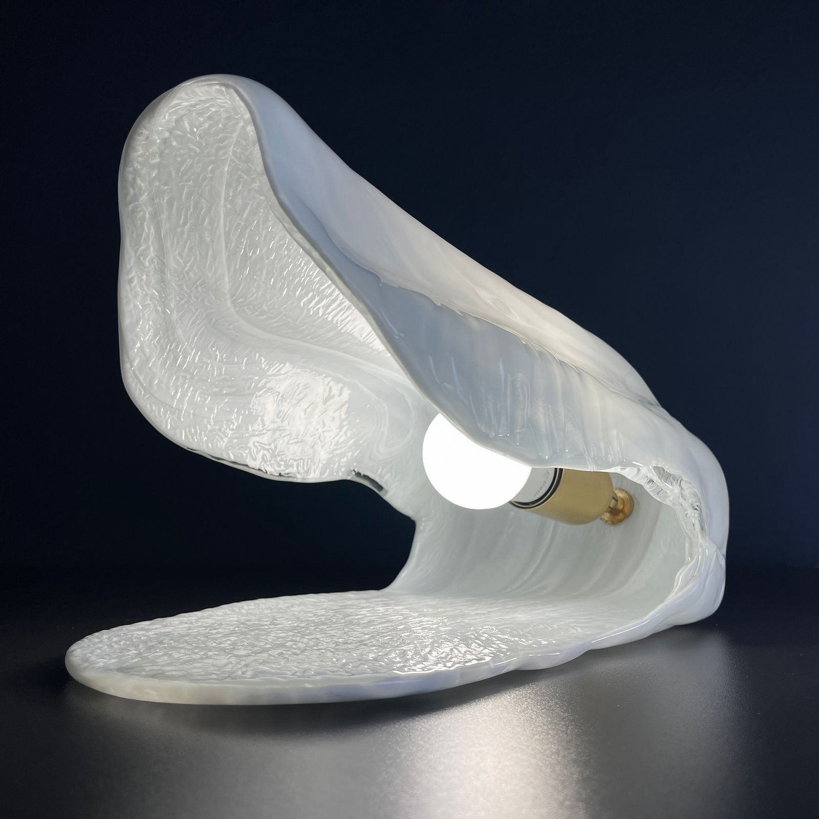 photo vinterior Oyster Murano Table Lamp By La Murrina Italy 1970s Set Of 2
