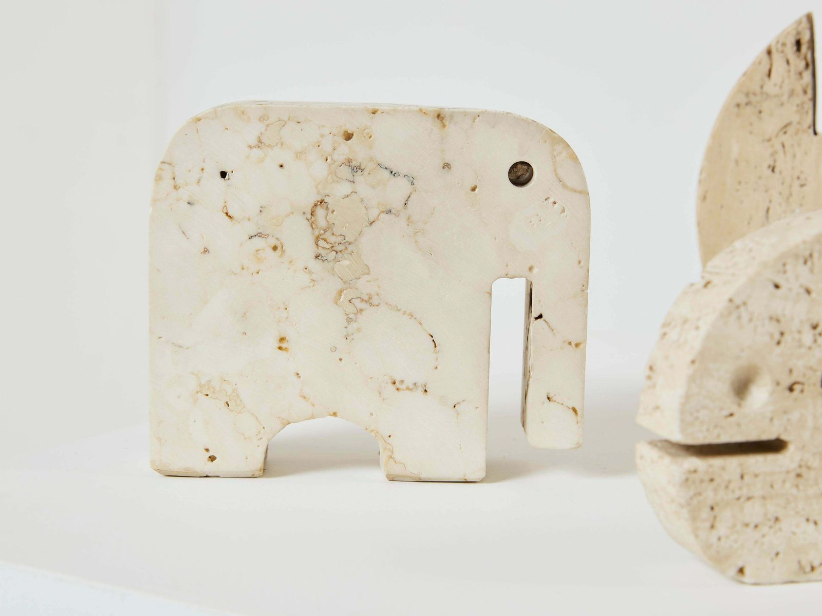photo for sale Set Of 8 Fratelli Mannelli Travertine Animal Sculptures 1970