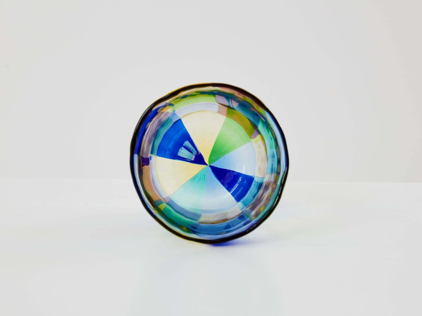 2169.0 Ensemble de 6 verres en verre de Murano, Italie, années 1980 photo
