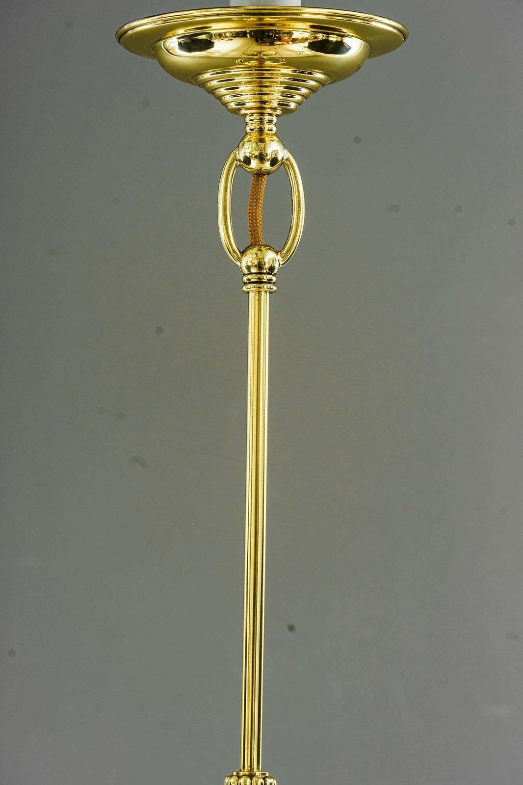Art Deco Hanging Lamp With Original Antique Cut Glass Sahde Vienna Around 1920s photo 656.0