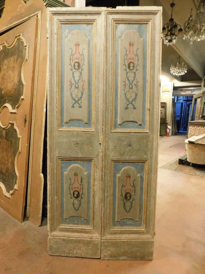 Old Painted Double Door, From Naples Italy photo furniture