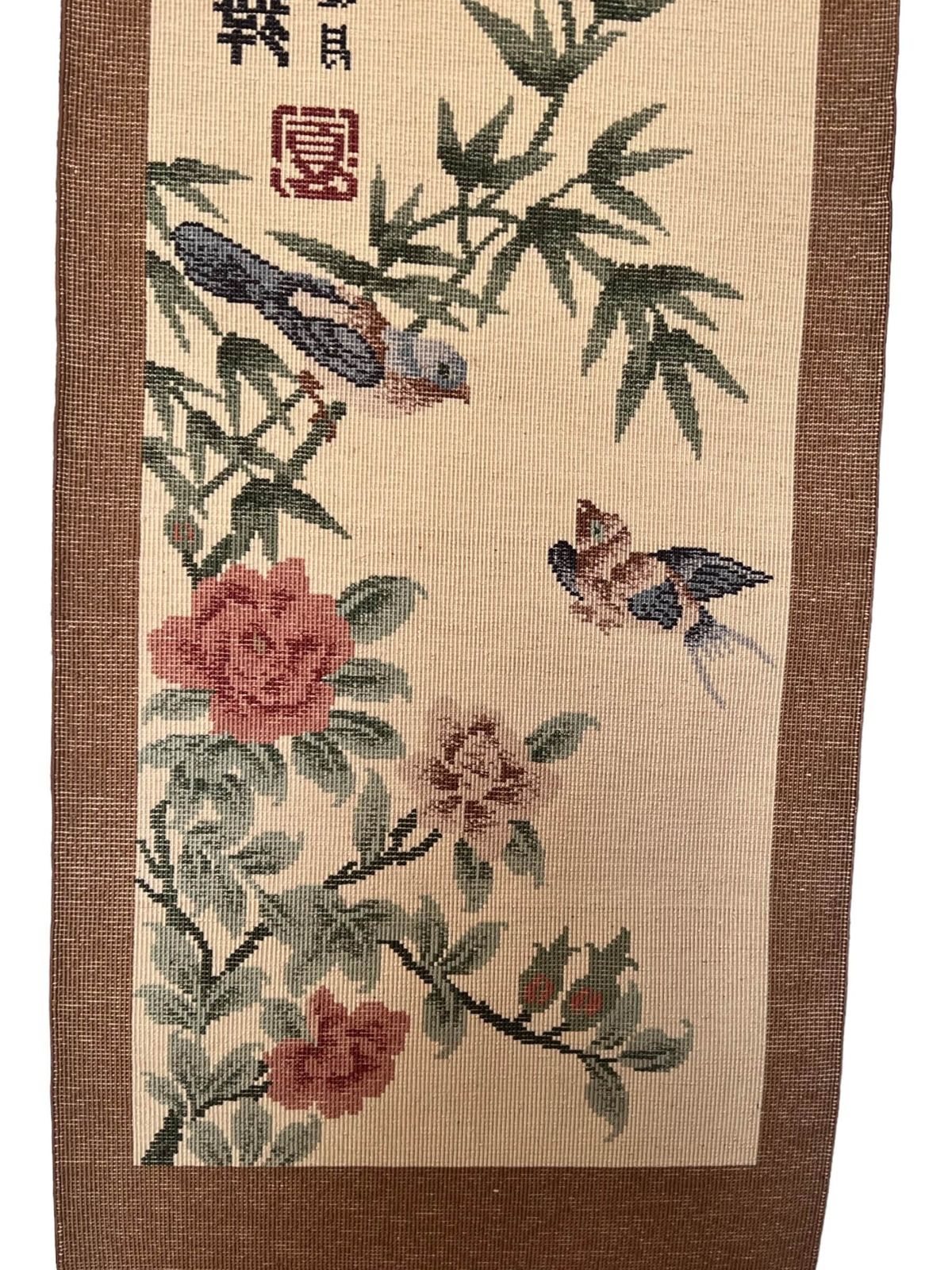 Antique Chinese Handwoven Silk Rug With Traditional Birds And Flowers Design photo for sale