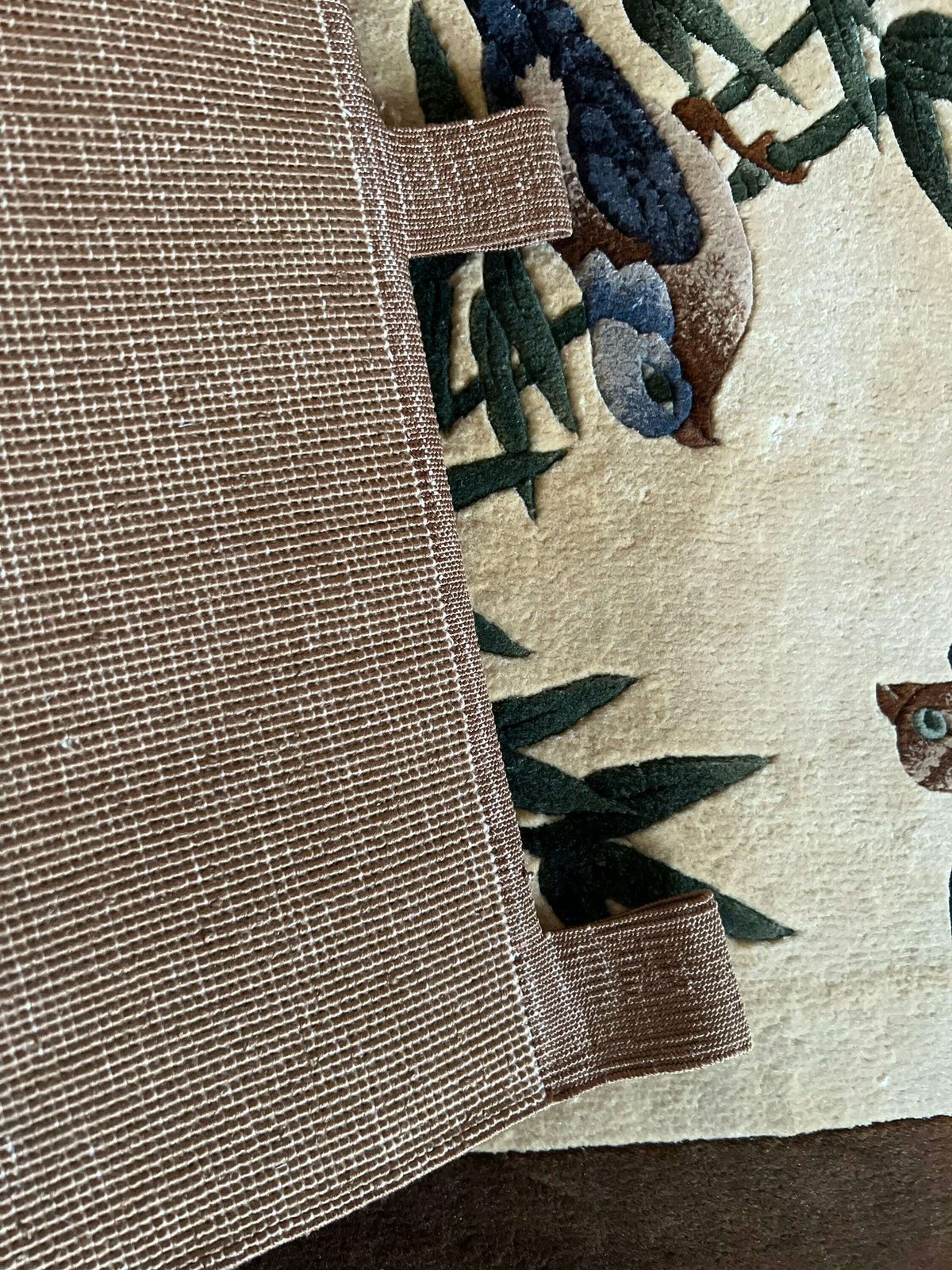 Antique Chinese Handwoven Silk Rug With Traditional Birds And Flowers Design photo vinterior