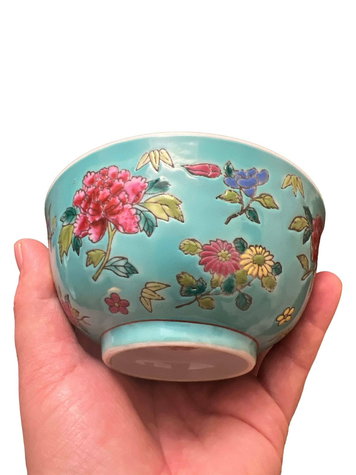 Qing Chinese Porcelain Rice Bowl With "Longevity Enamel Rice Bowl " Made From Earlier 20th Century