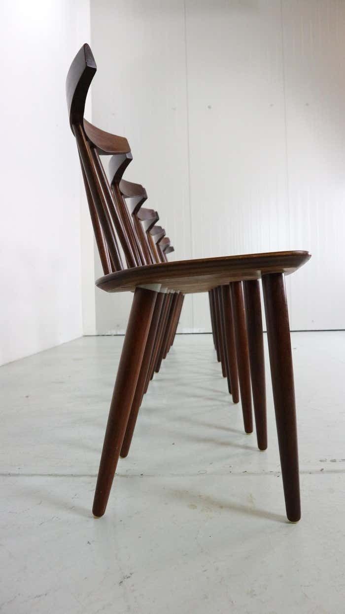 photo furniture Poul Volther Set Of 6 Dinning Room Chairs "3705" For Fremel Røjle, Denmark, 1960