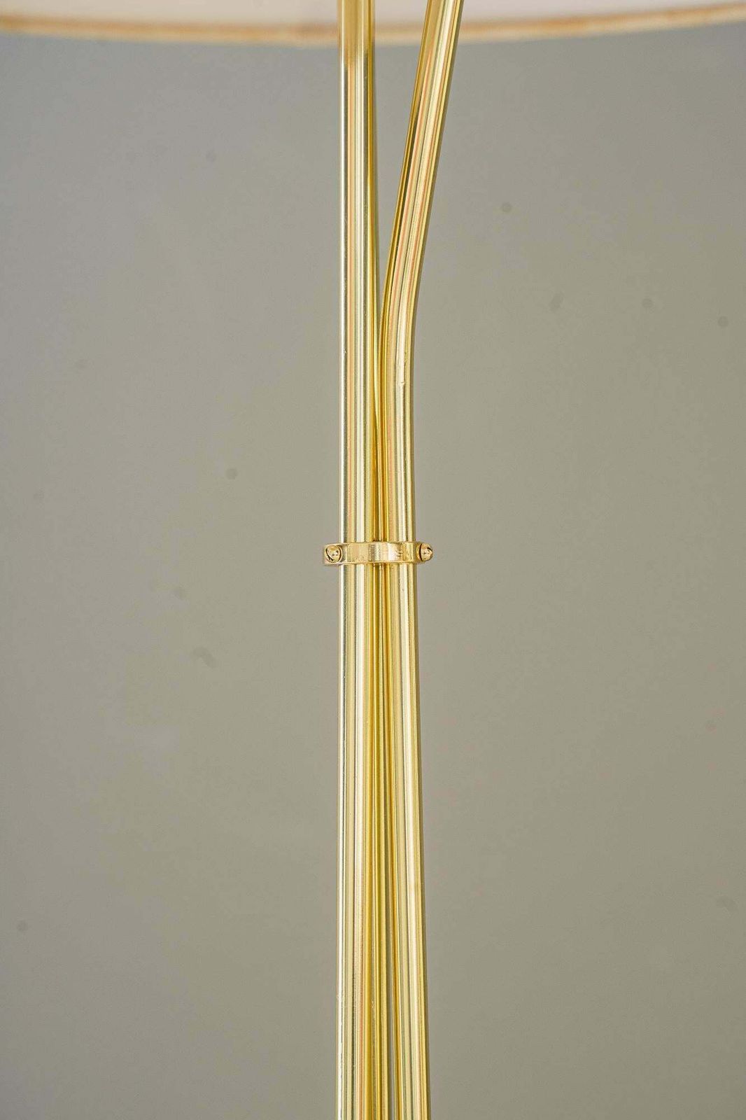 Rupert Nikoll Floor Lamp With Fabric Shade Vienna Around 1960s photo for sale