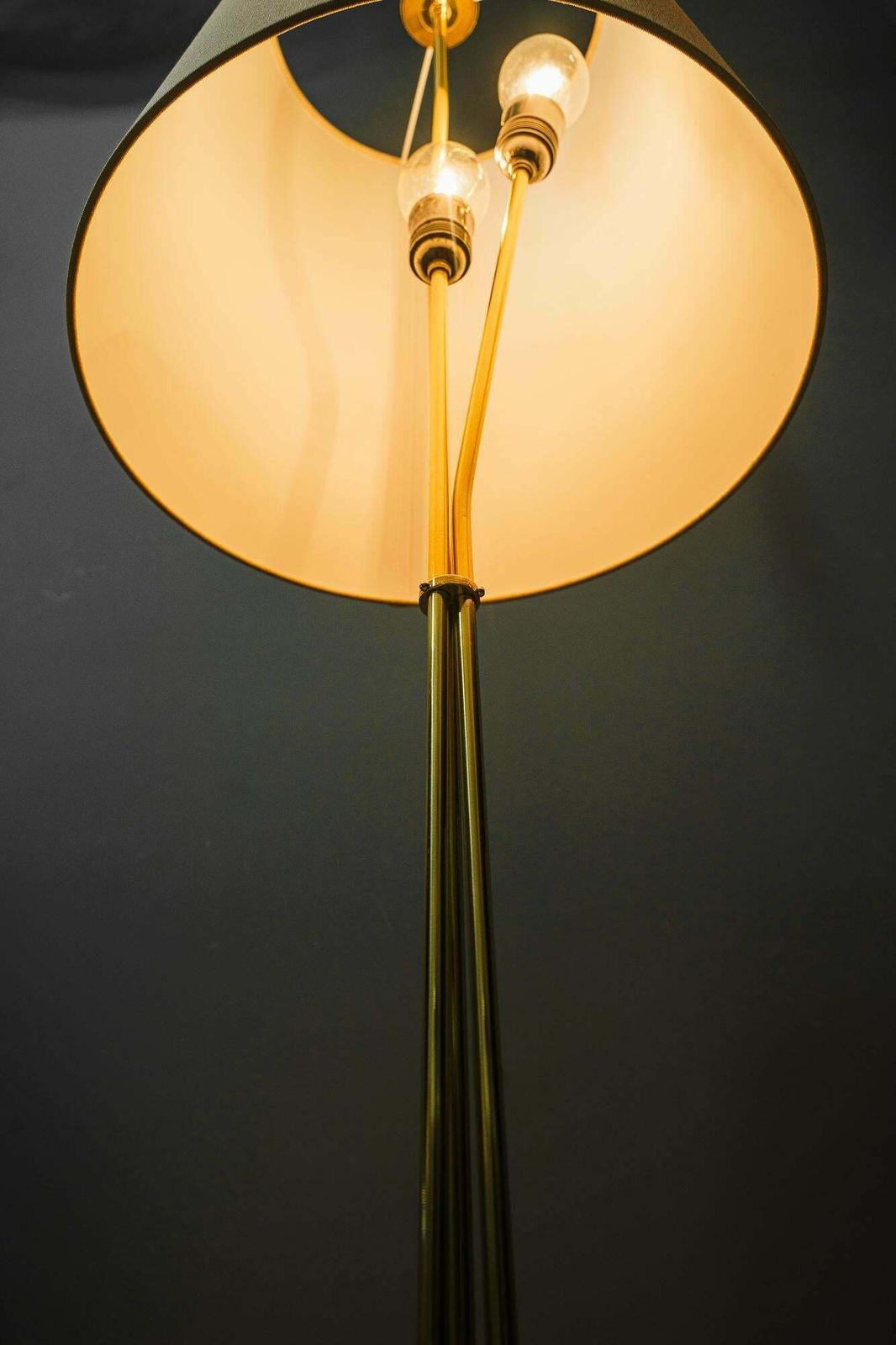 Lighting Rupert Nikoll Floor Lamp With Fabric Shade Vienna Around 1960s photo