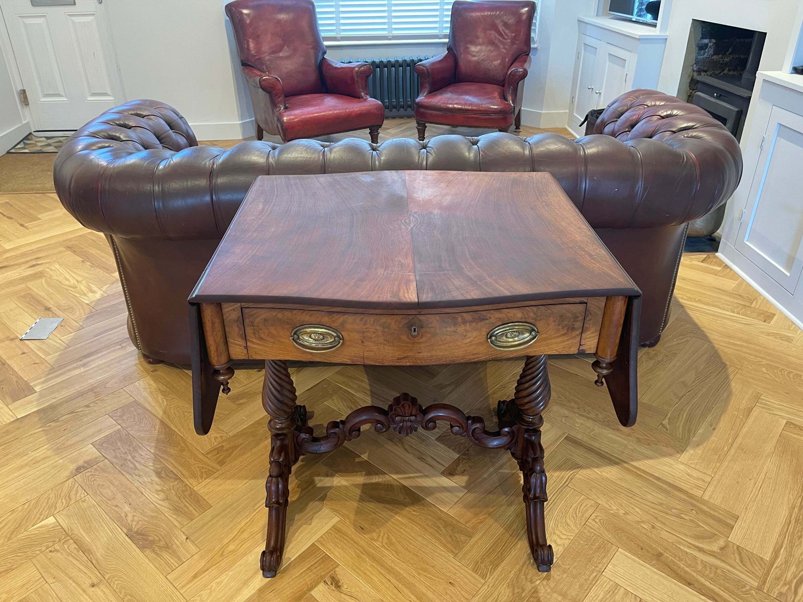 Antique Georgian William IV Mahogany Wine/Side/Sofa Table Circa 1820 photo vintage