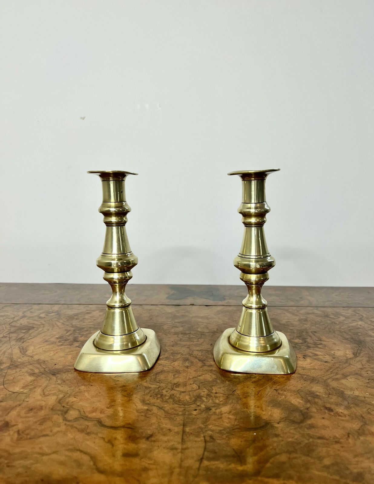 Lovely Pair Of Antique Brass Candlesticks photo furniture
