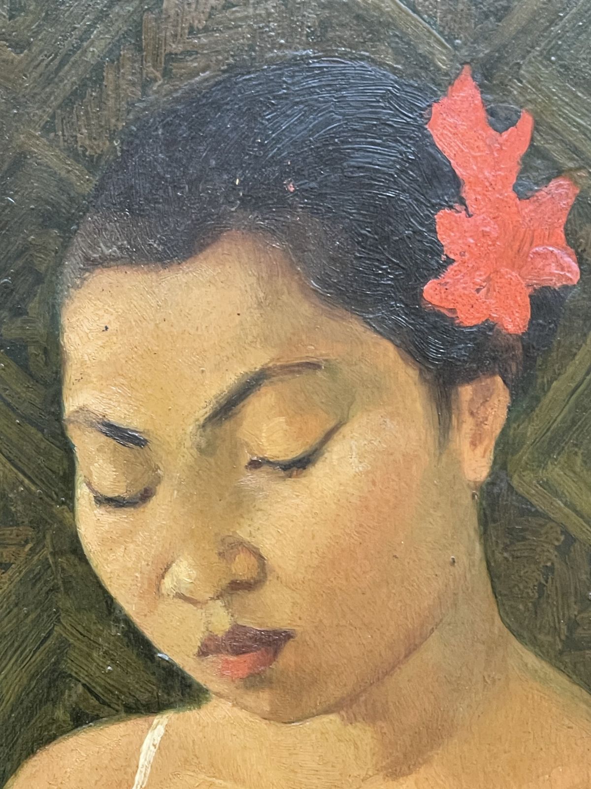 Splendid  Portrait Of A Young Cambodian Girl, By Léa Lafugie (1890 1972) photo furniture
