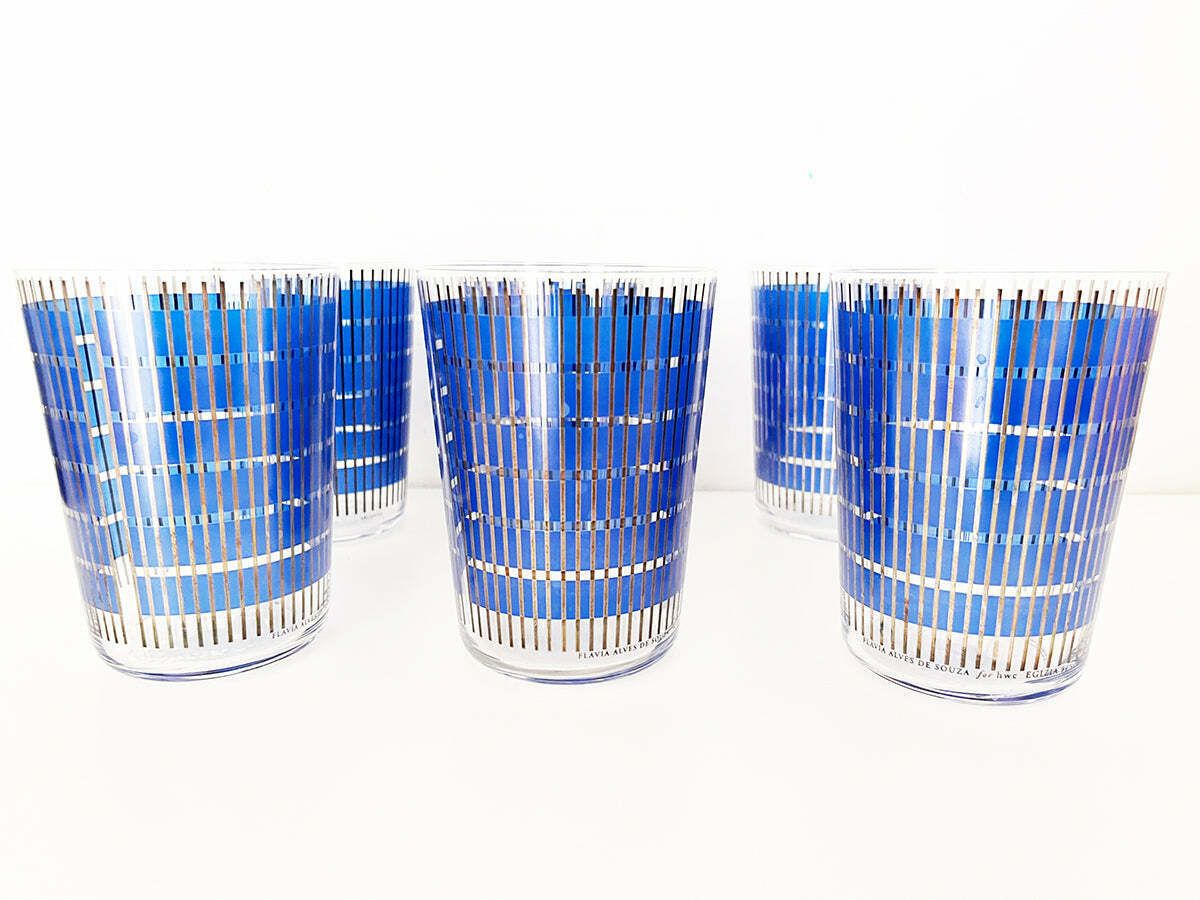 Macabo Tray Attr. Tura With Set Of 6 Glasses Studio Sottssas For Egizia  Top Art photo vintage