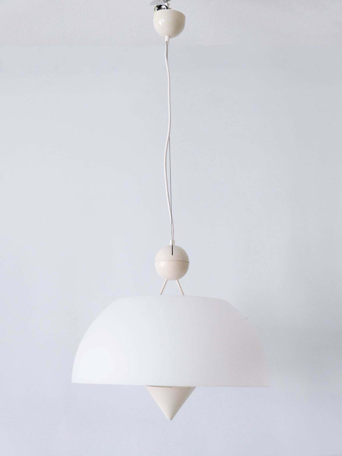 Rare & Elegant Mid Century Modern Pendant Lamp Or Hanging Light Italy 1970s photo for sale