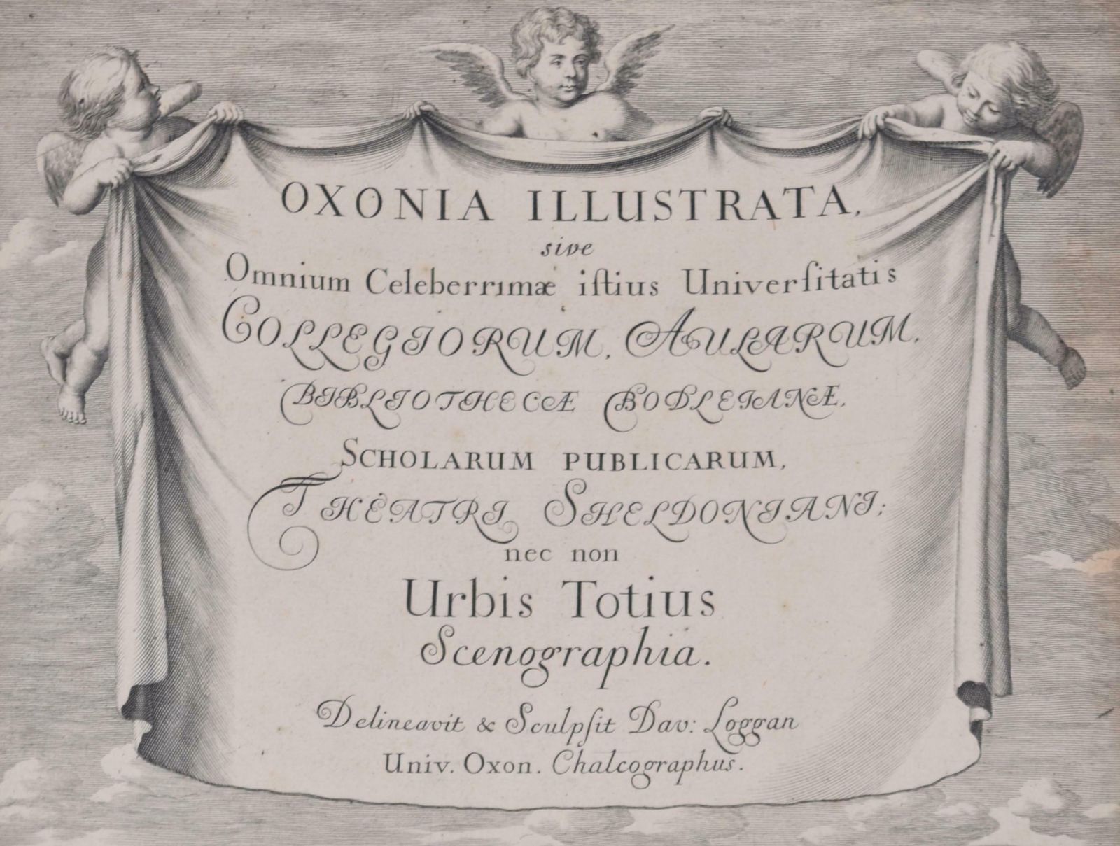 David Loggan University Of Oxford Oxonia Illustrata 1675 Engraving By David Loggan  1675 photo furniture