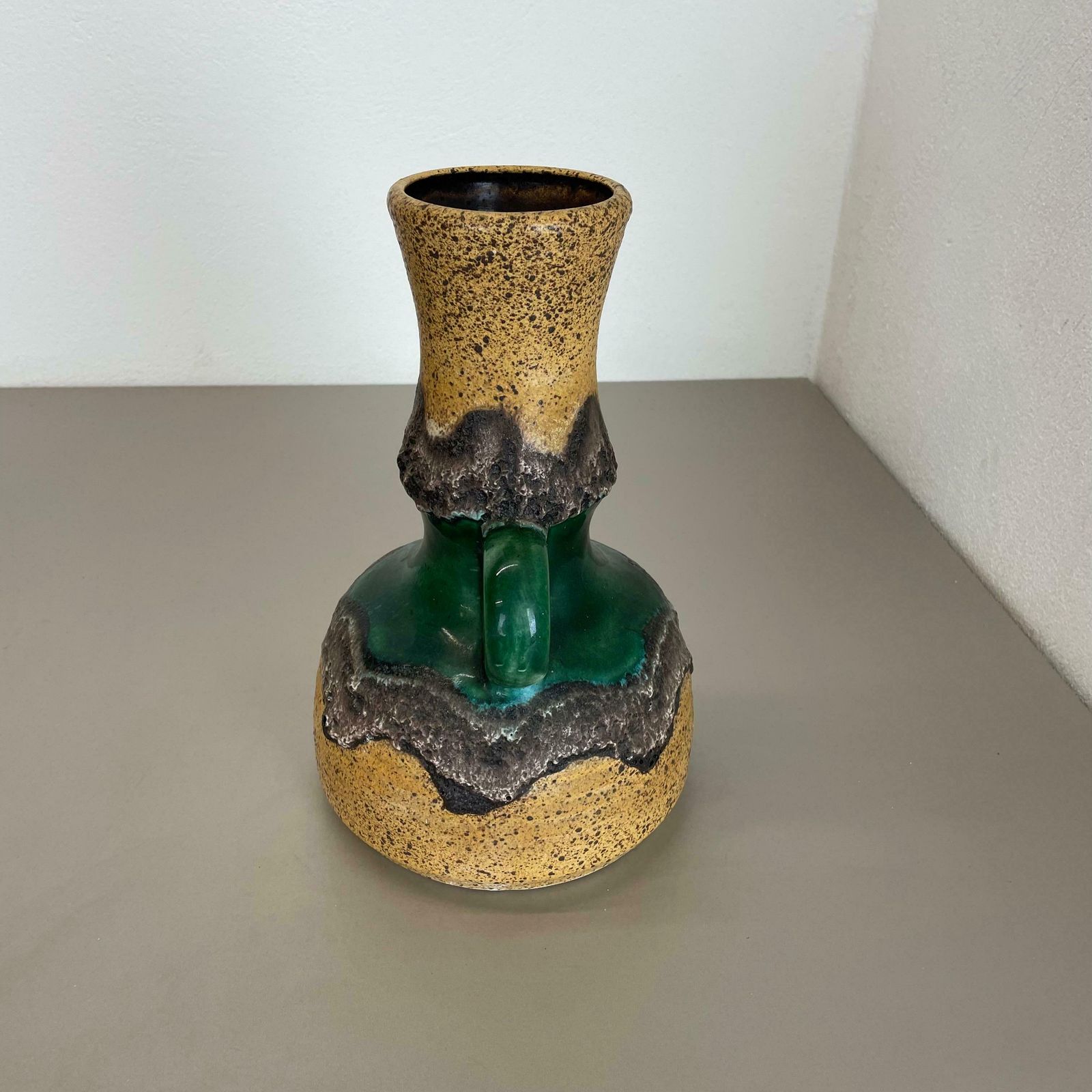 Rare Green Brutalist Fat Lava Ceramic Vases By Dümler And Breiden Germany, 1970s photo 480.0