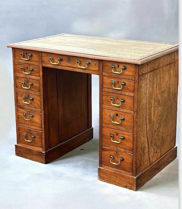 Georgian Mahogany Desk. Superb Proportions. photo vintage