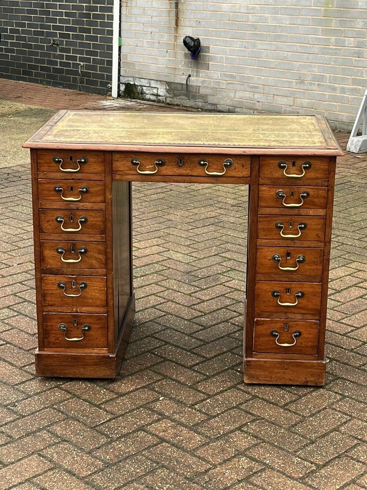 photo for sale Georgian Mahogany Desk. Superb Proportions.