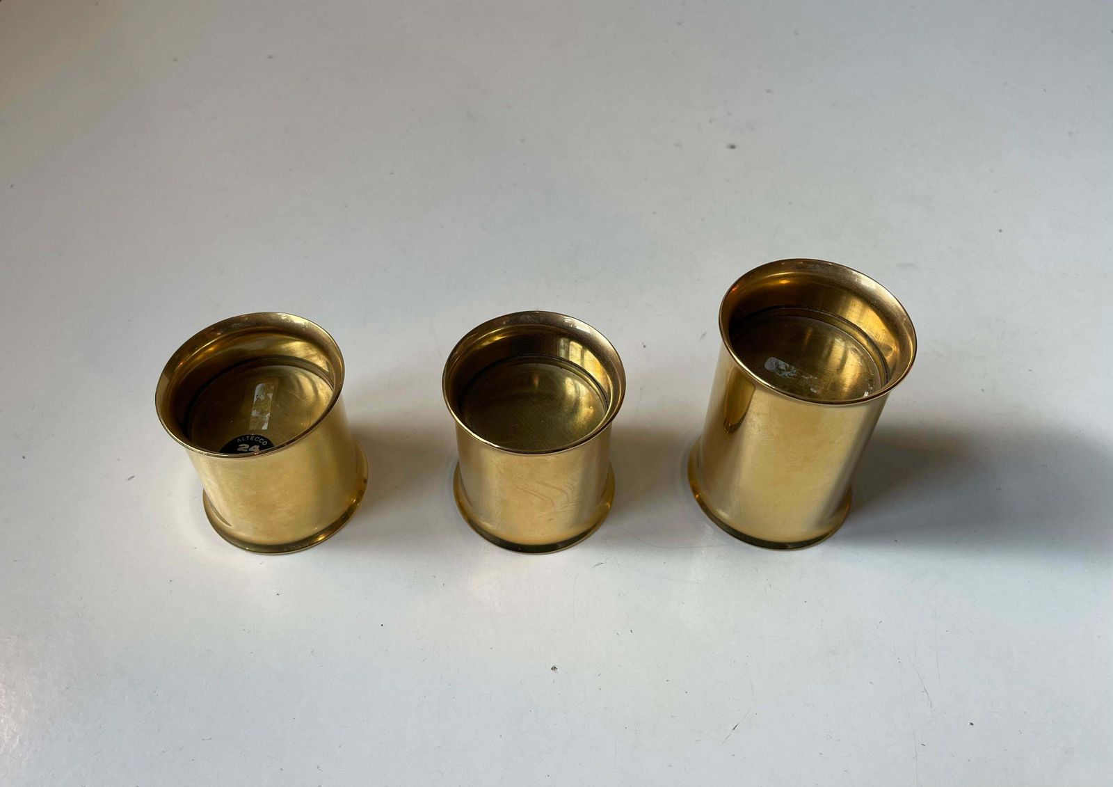 Danish Modern 24 Carat Gold Plated Chimney Candleholders photo 328.0