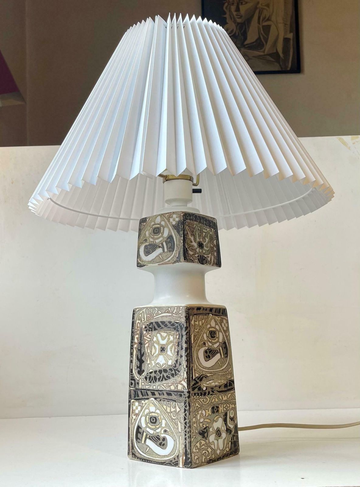 Nils Thorsson Ceramic Table Lamp For Royal Copenhagen & Fog & Morup, 1970s photo furniture