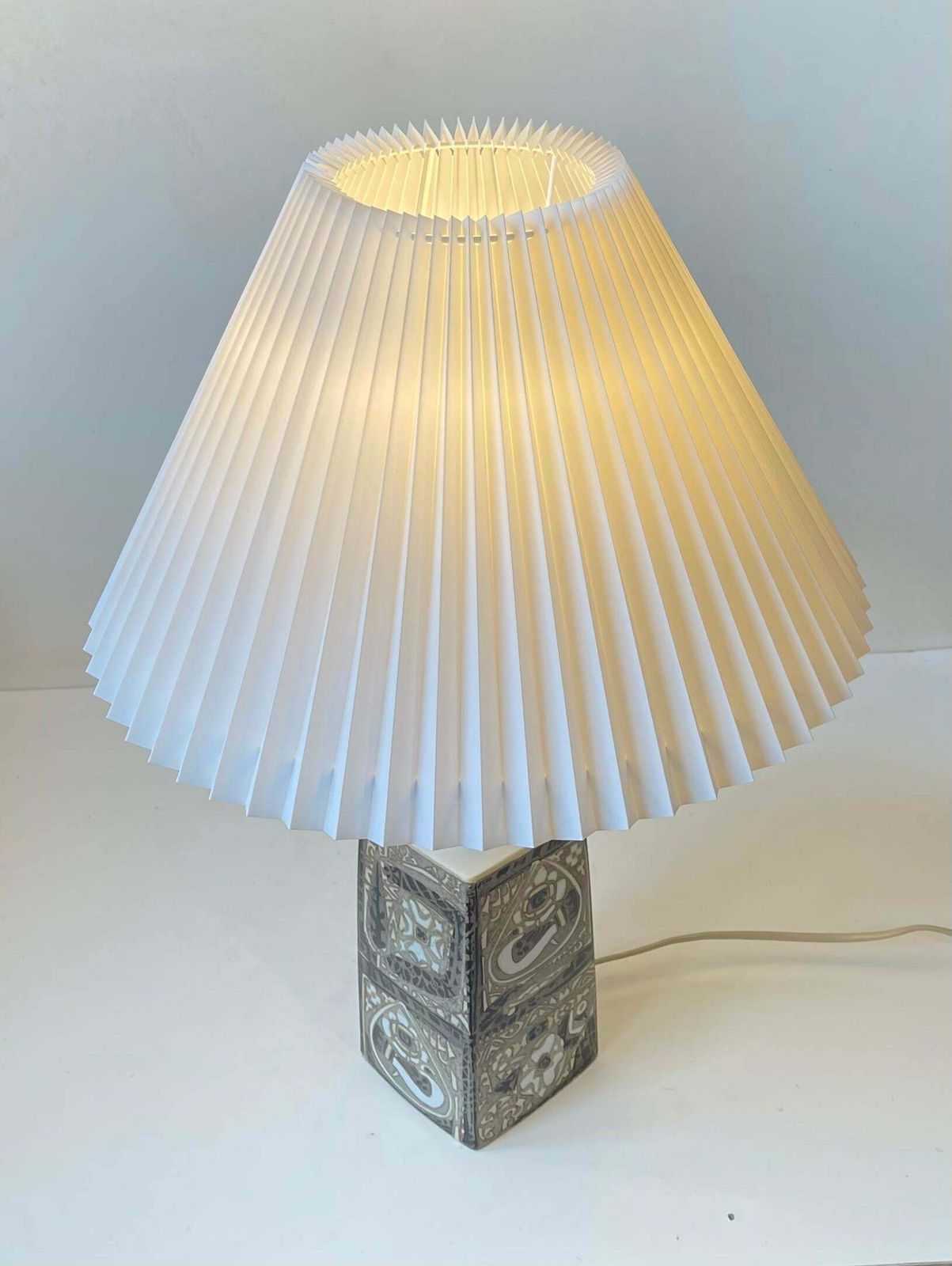 Nils Thorsson Ceramic Table Lamp For Royal Copenhagen & Fog & Morup, 1970s photo for sale