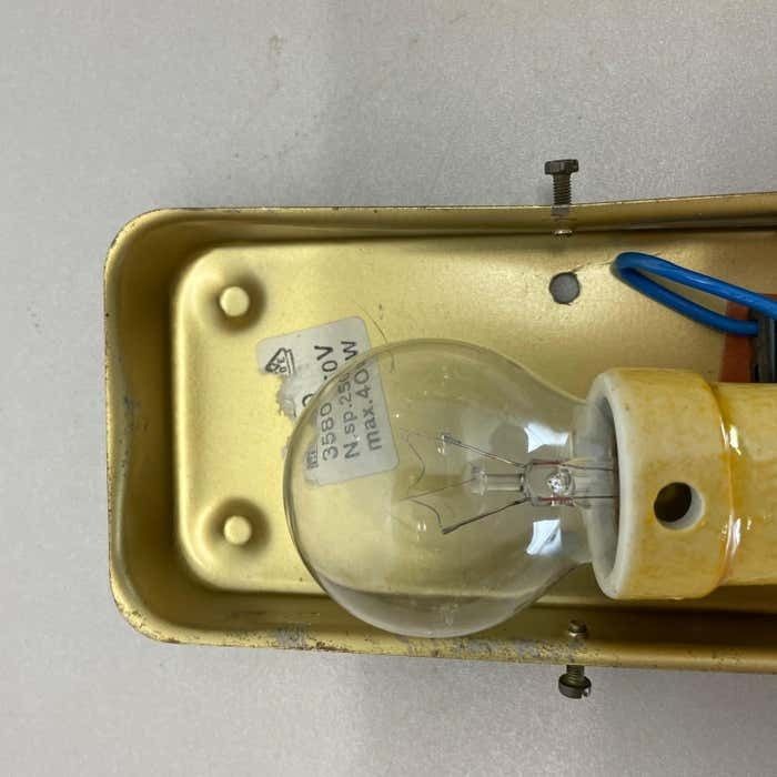 photo buy Original Amber Glass Wall Lights Sconces Helena Tynell Glashütte Limburg, 1960s
