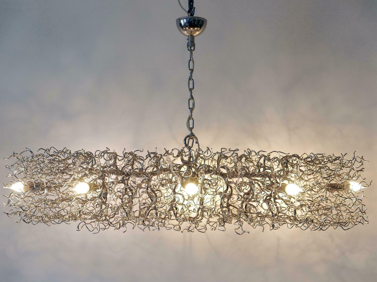 Lighting Gorgeous Xxl Brand Van Egmond Hollywood Chandelier Oval 140 Nickel Netherlands photo