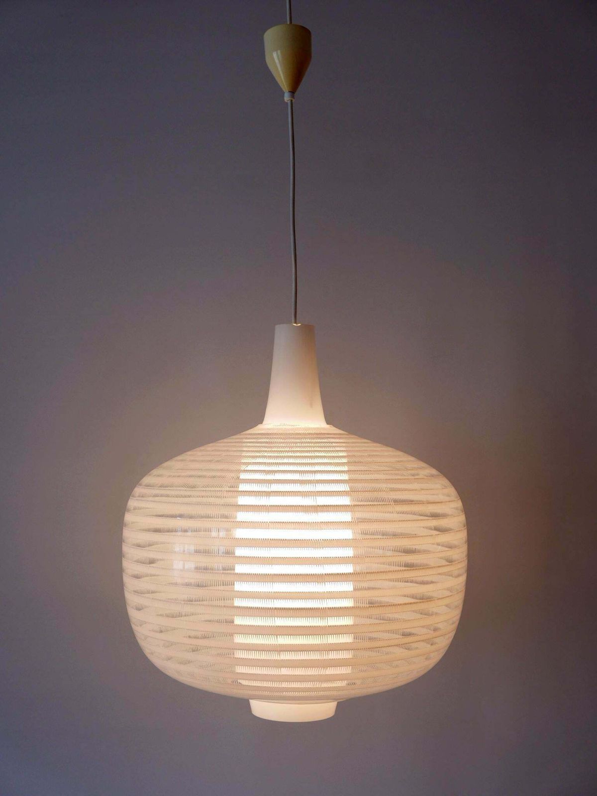 Rare & Large Mid Century Modern Pendant Lamp Napoli By Aloys F. Gangkofner 1957 photo vinterior