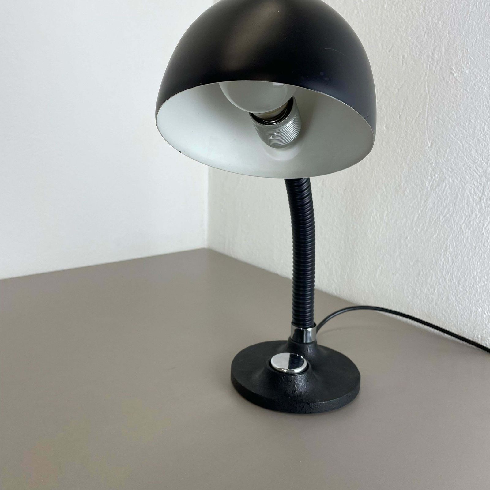 Modernist Space Age Metal Table Light By Hillebrand Leuchten, Germany, 1970s photo vinterior