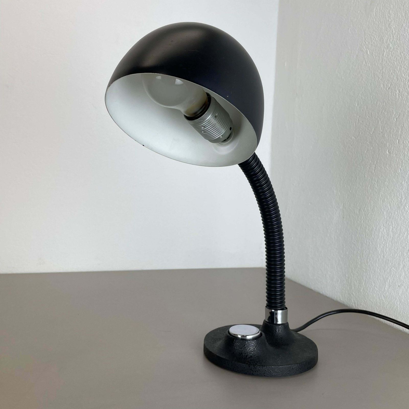 Modernist Space Age Metal Table Light By Hillebrand Leuchten, Germany, 1970s photo vintage