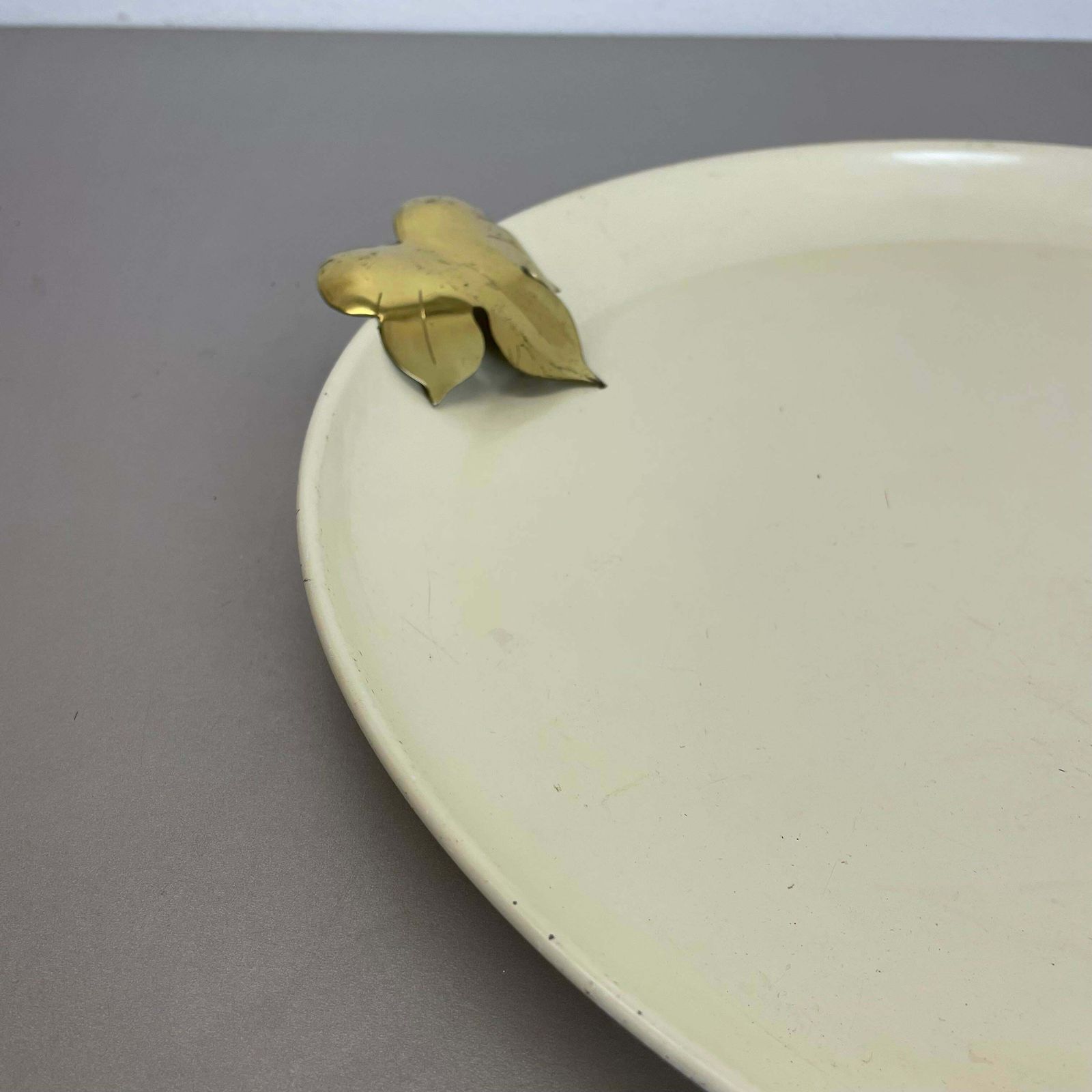 Unique Hollywood Regency Brass Metal Tray By Vereinigte Werkstätten München 1950 photo 1048.0