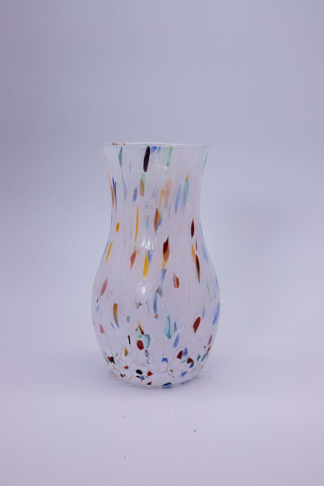 San Jose, Murano Glasses Vase Color "White", Model Goto, Handmade, Murano Glass Made In Italy photo furniture