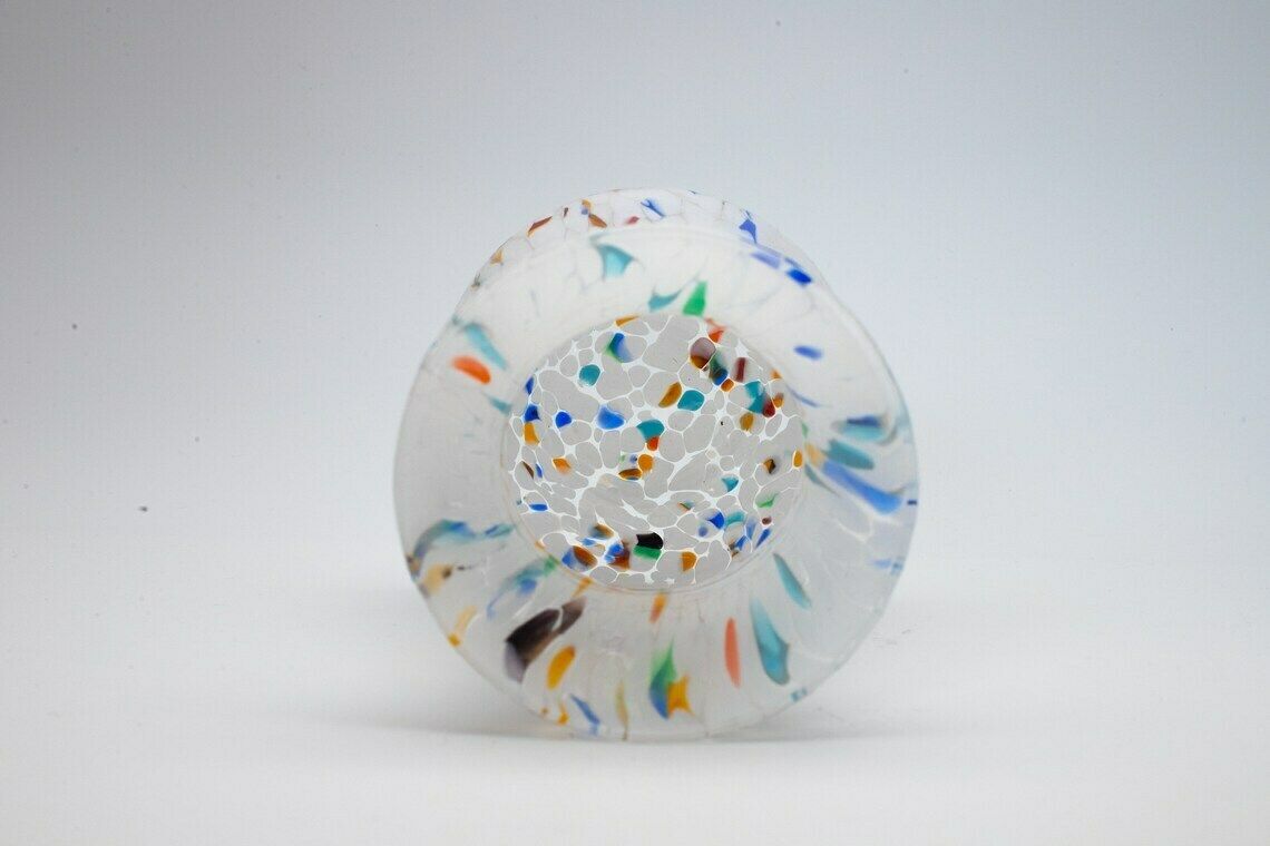 San Diego, Murano Glasses Vase Color "White", Model Simone Small, Handmade, Murano Glass Made In Italy photo 76.0