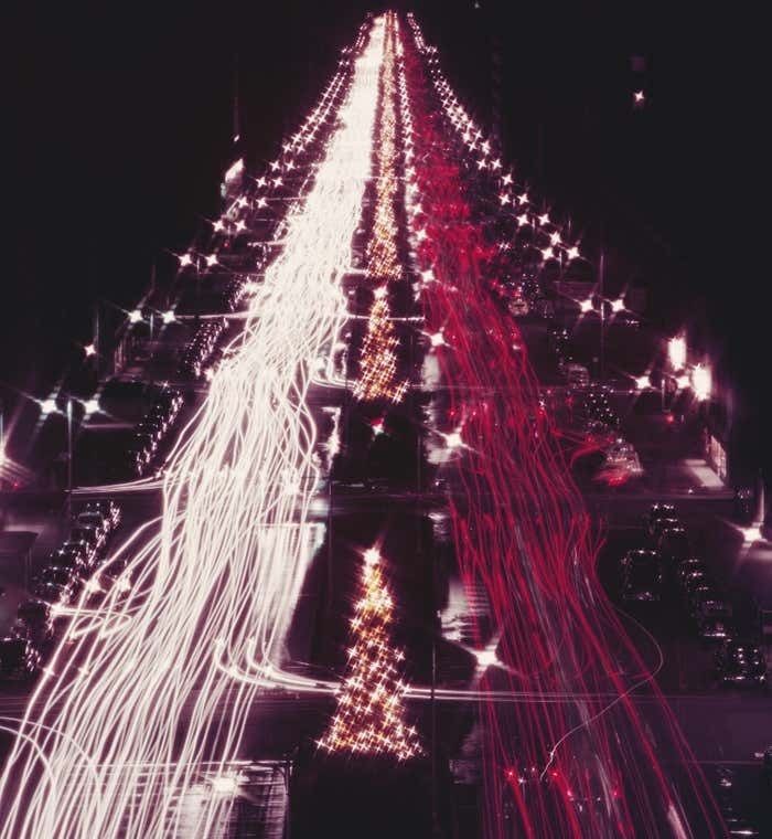 Christmas Traffic By Slim Aarons, Limited Edition Digital C Type Print