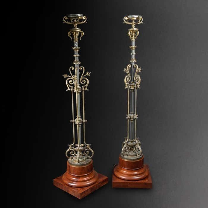 Pair Of Torchères, Napoleon III Period, 19th Century. photo Home Decor